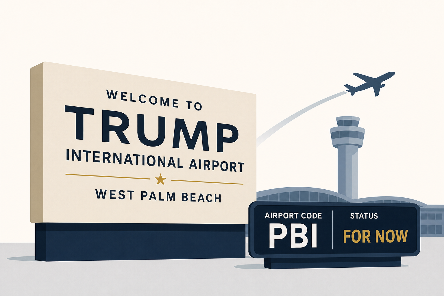Florida's West Palm Beach airport is now named after Trump, but flyers will still see the PBI airport code - for now