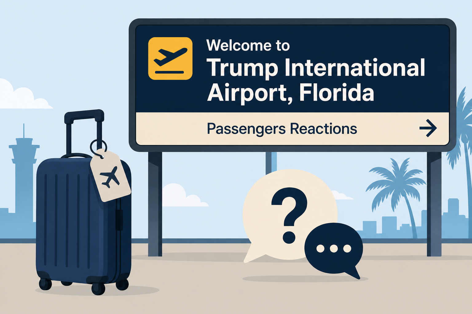 Travellers react as Florida airport renamed after Trump