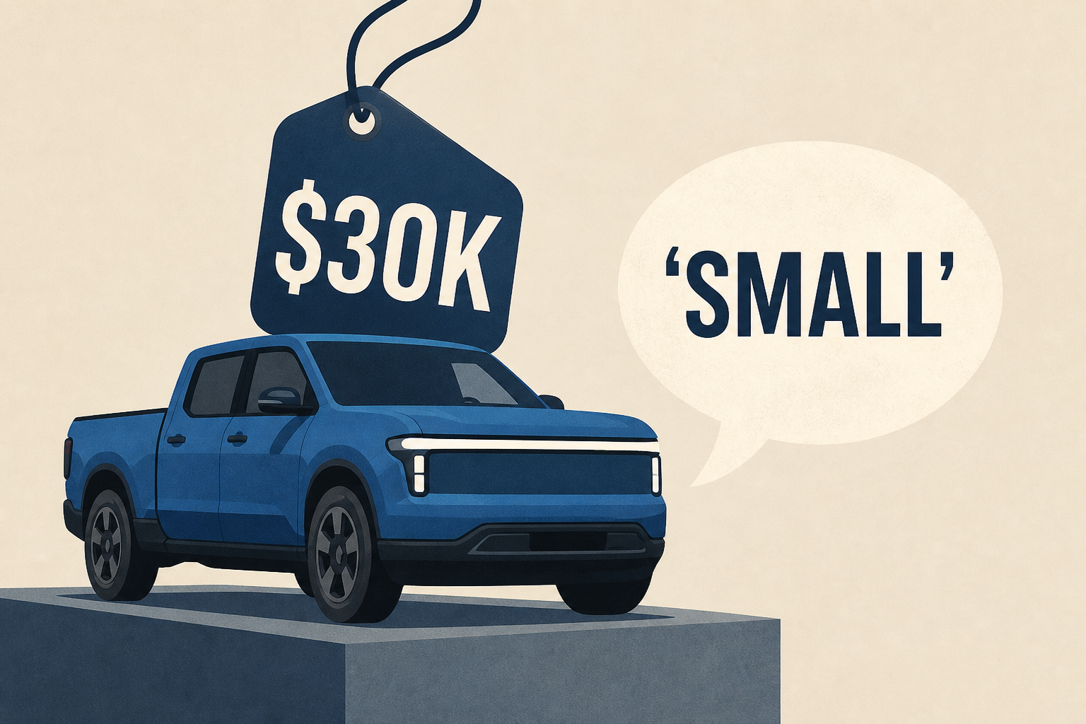 Ford admits its $30K midsize EV pickup is 'small'