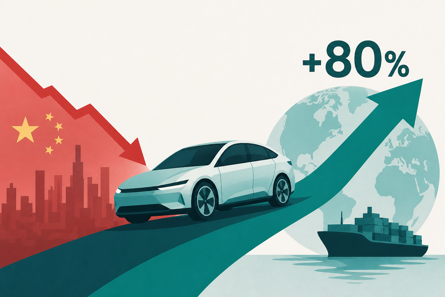 China’s passenger car exports are up 80% in June as EV demand grows, while sales drop at home
