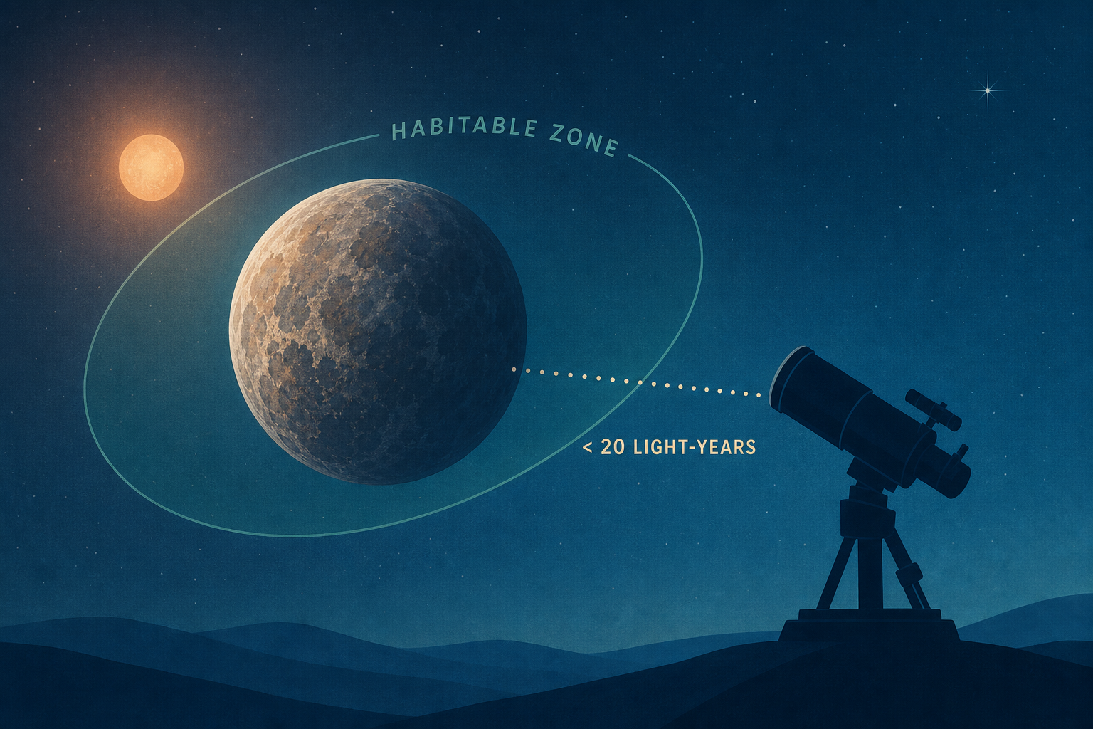 In November 2025, UC Irvine astronomers announced a rocky super-Earth called GJ 251 c orbiting in a habitable zone less than 20 light-years away — close enough that the next generation of ground-based
