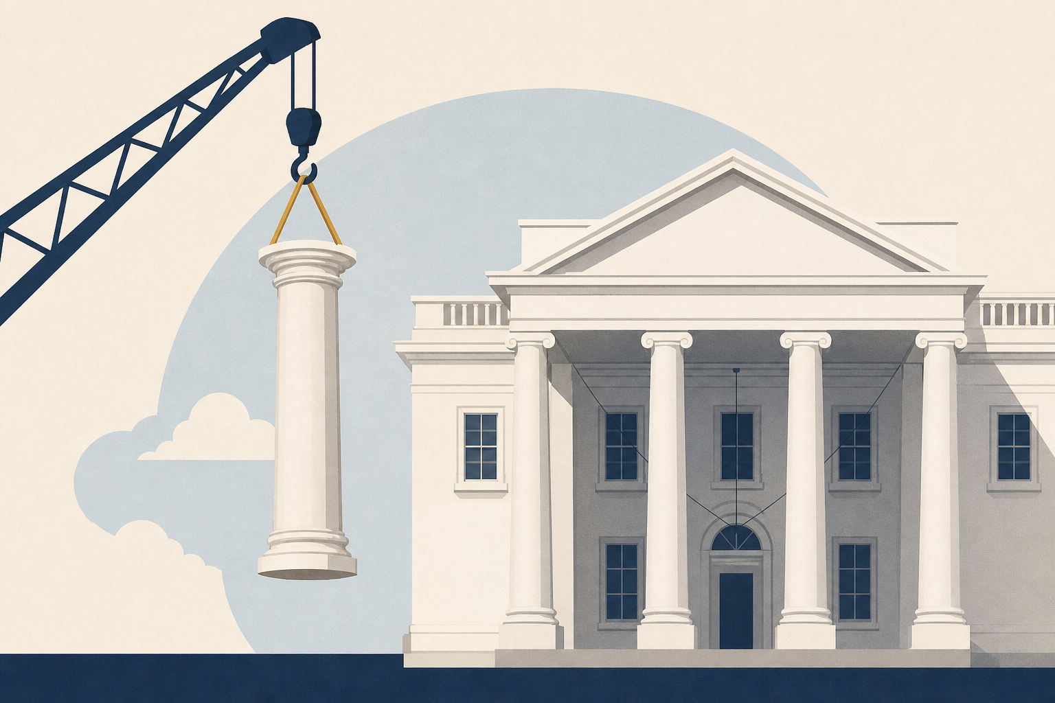 Trump turns to White House columns for next construction project