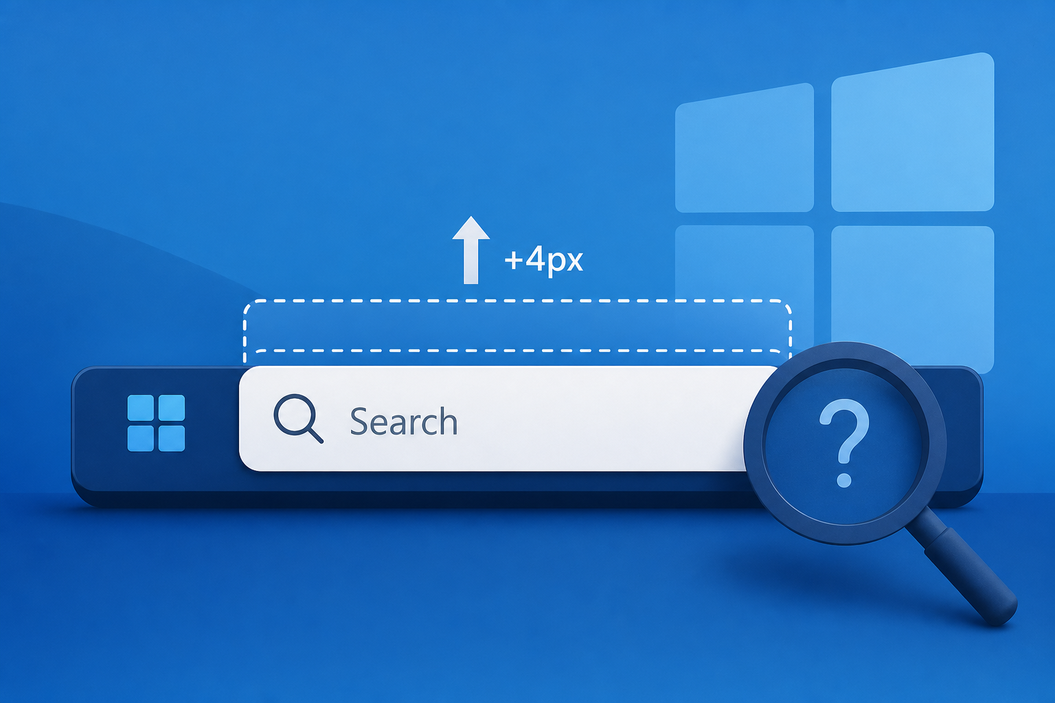 Microsoft is making Windows 11's search box 4 whole pixels taller for some reason