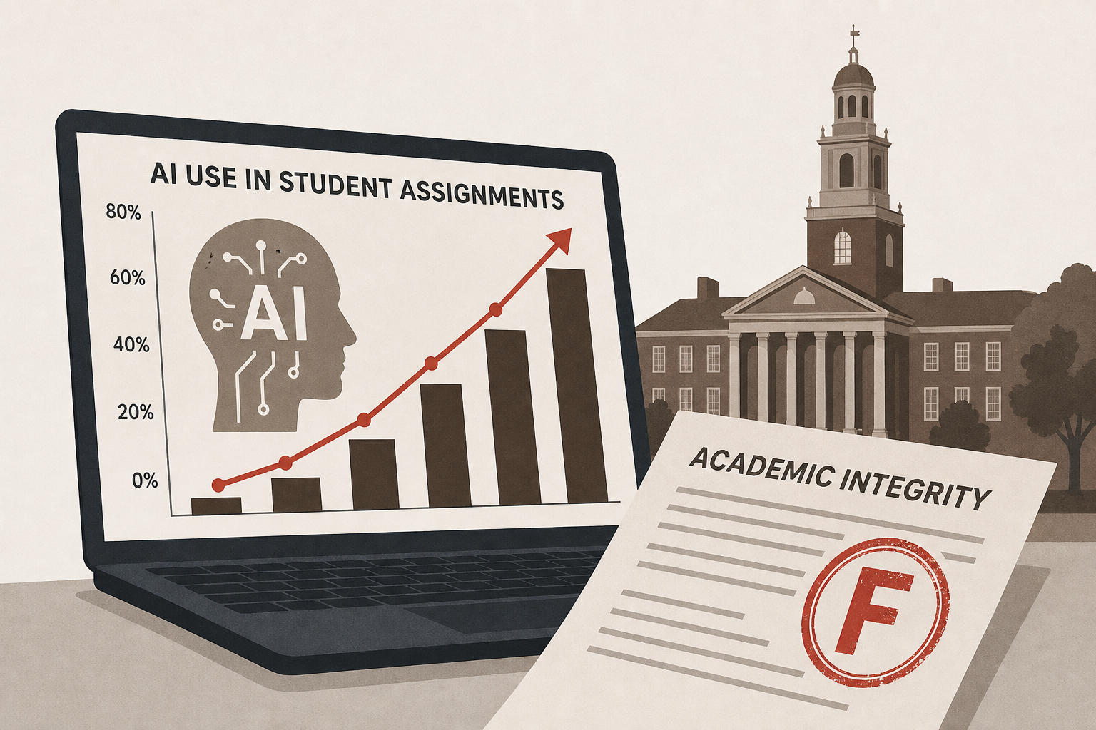 Chart Highlights AI Cheating Scandal at Brown University