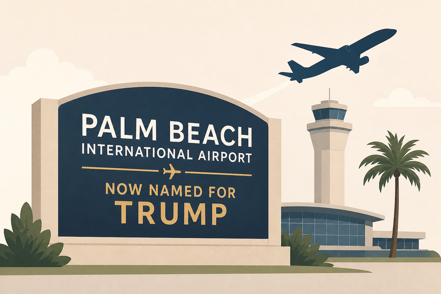 Florida's Palm Beach airport renamed for Trump