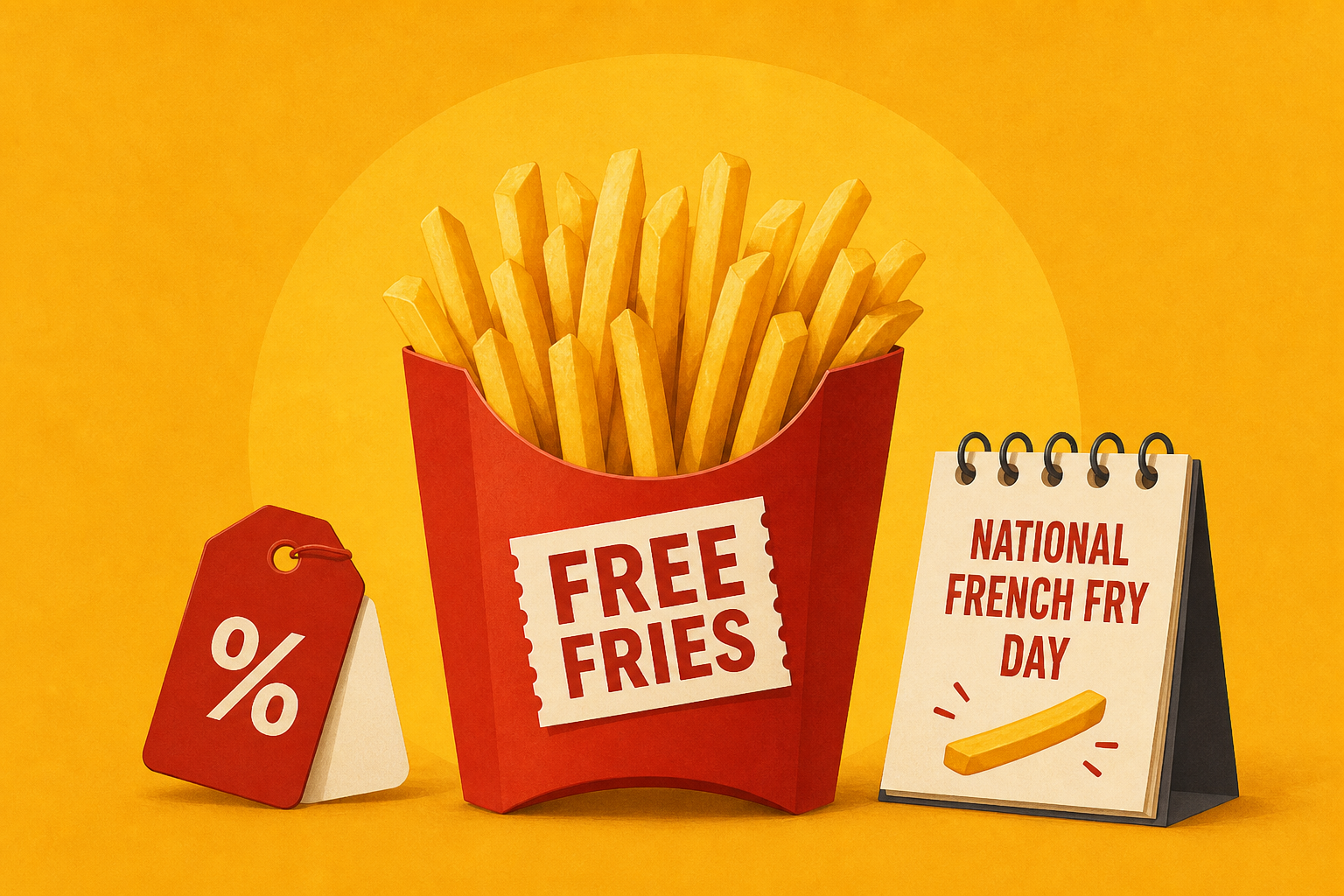 McDonald's offers free fries for National French Fry Day. These chains have deals too.