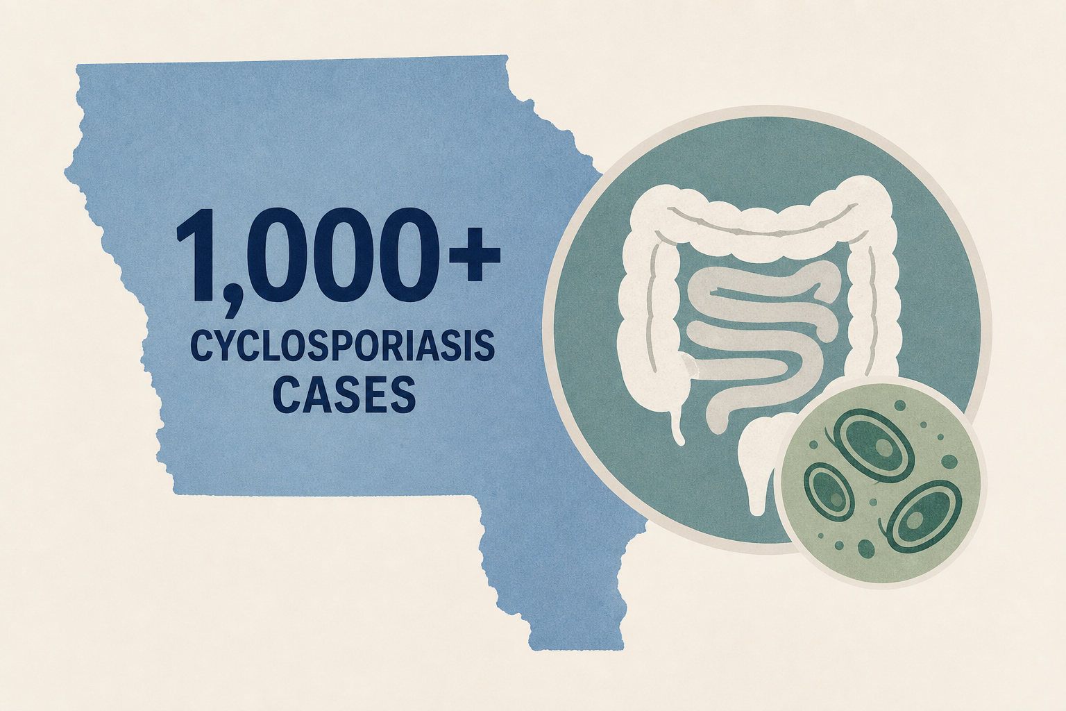 Midwestern state reports over 1,000 cyclosporiasis cases with intestinal illness
