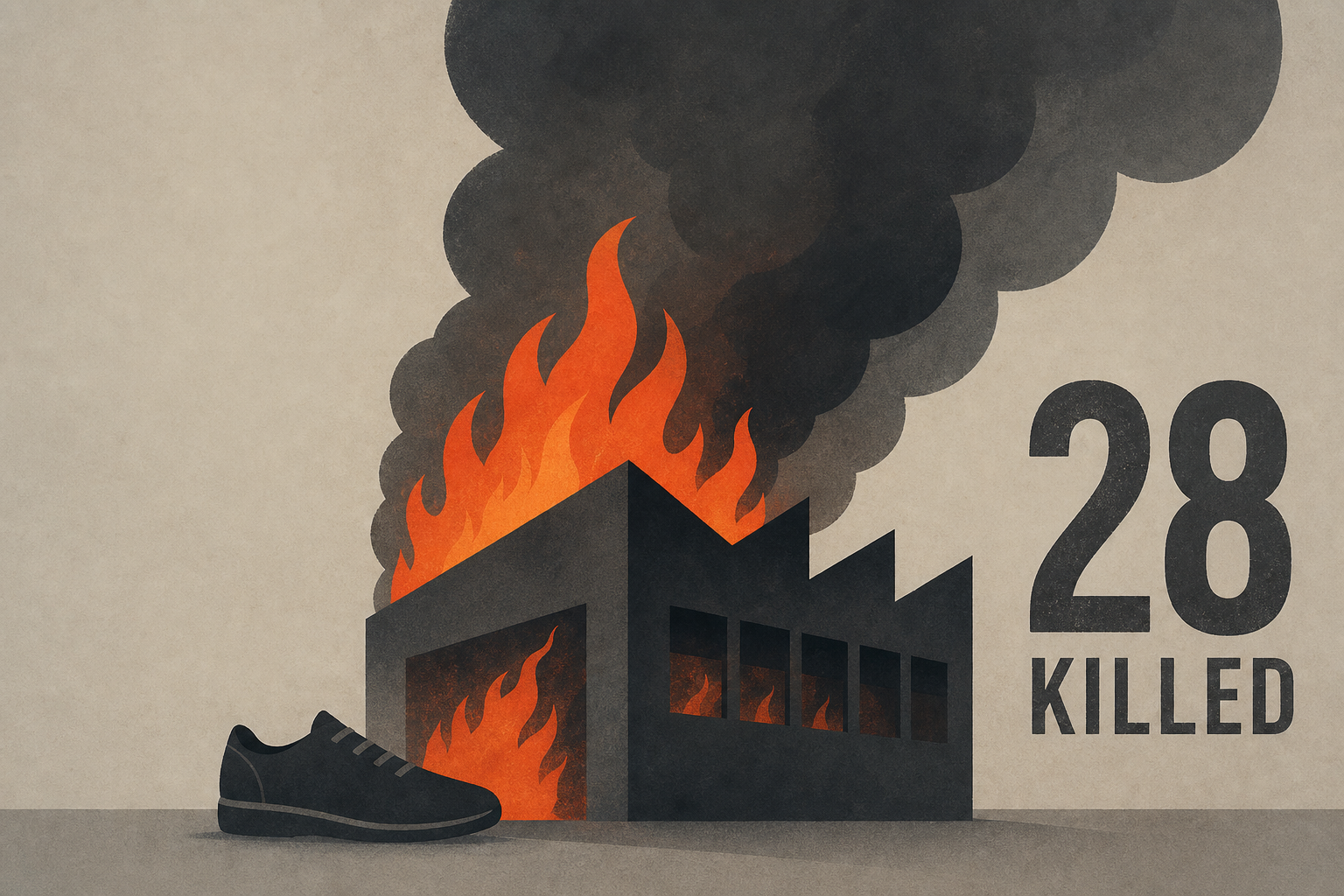 28 killed in a shoe factory fire in southern China