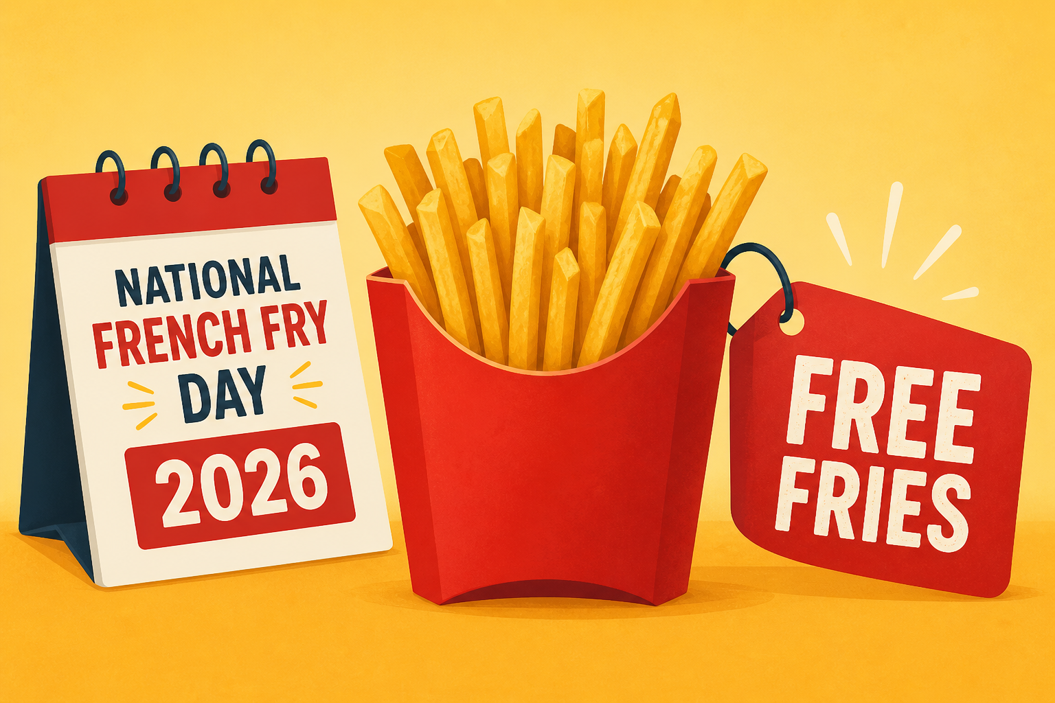National French Fry Day 2026 means free fries at McDonald's, Wendy's
