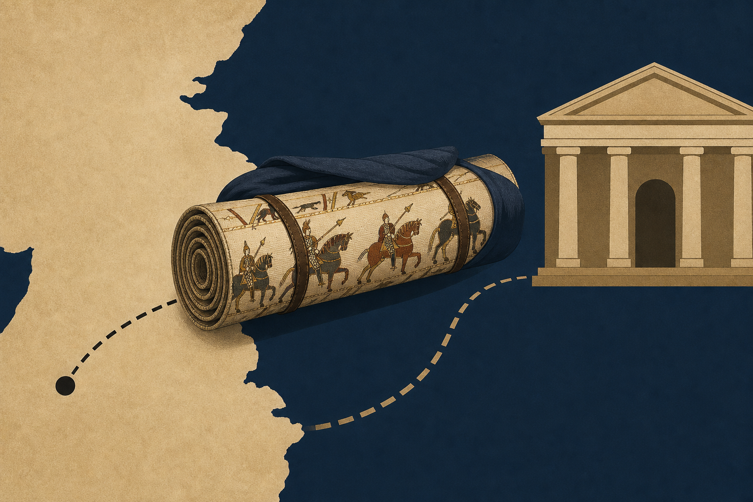 The Bayeux Tapestry is at the British Museum after a secret journey from France