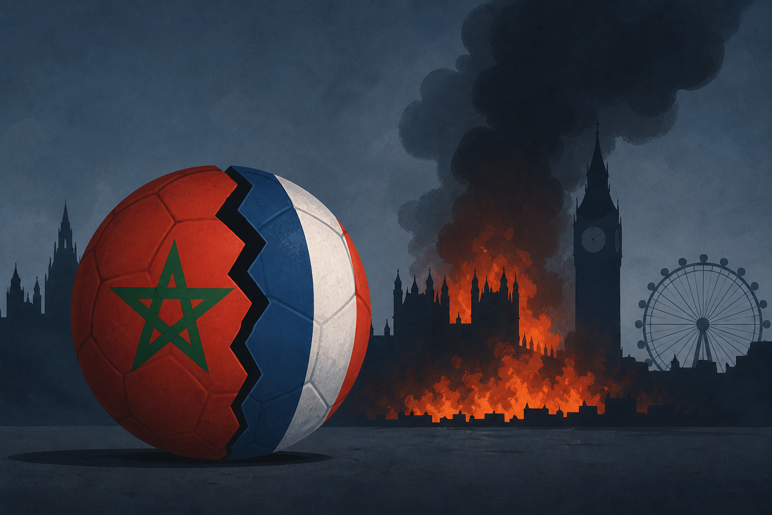 London riots break out after Morocco eliminated by France in 2026