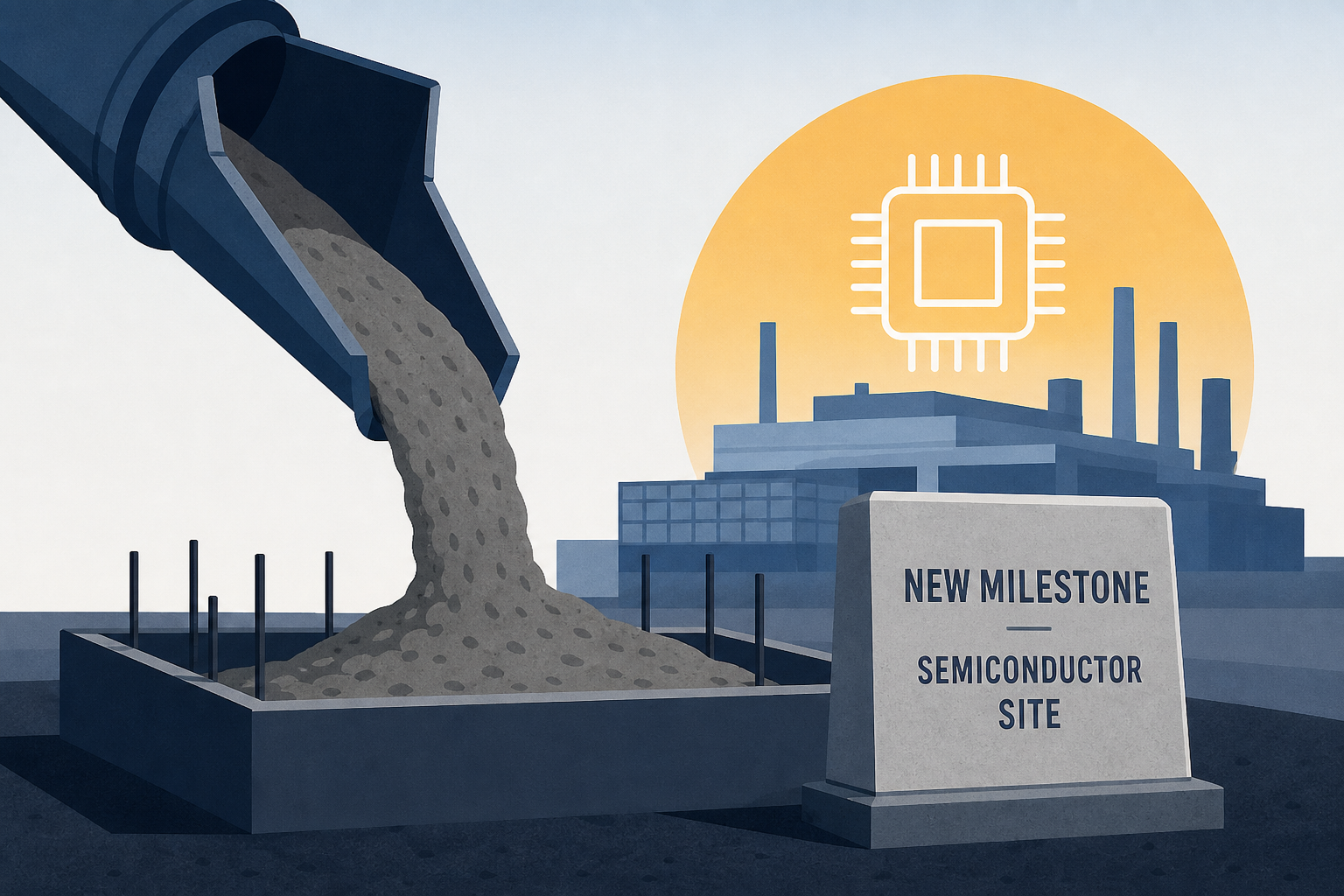Micron pours first concrete in Town of Clay, marking new milestone for semiconductor site