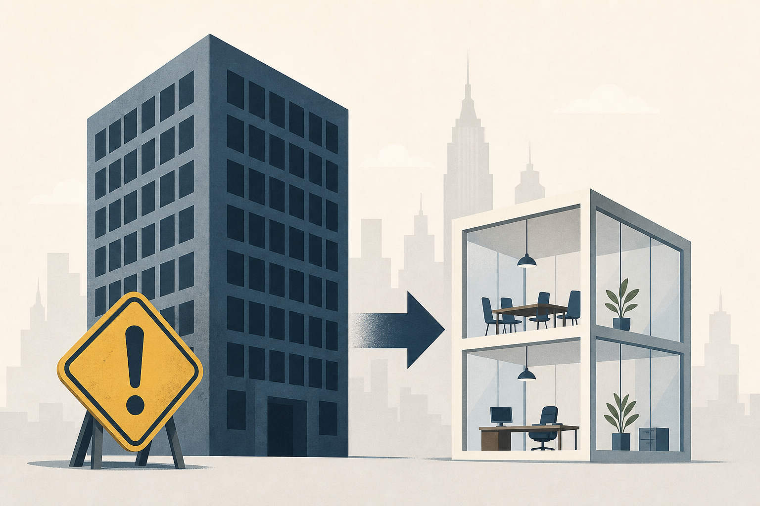 New York construction scare shows challenges of office conversions