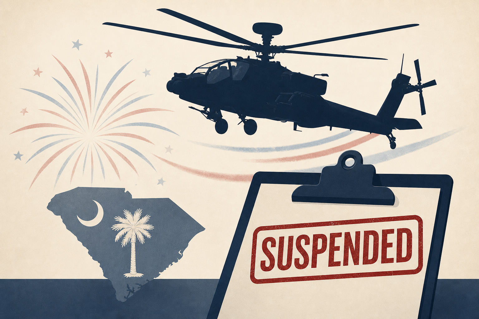 Apache helicopter pilots suspended after South Carolina July 4 flyover