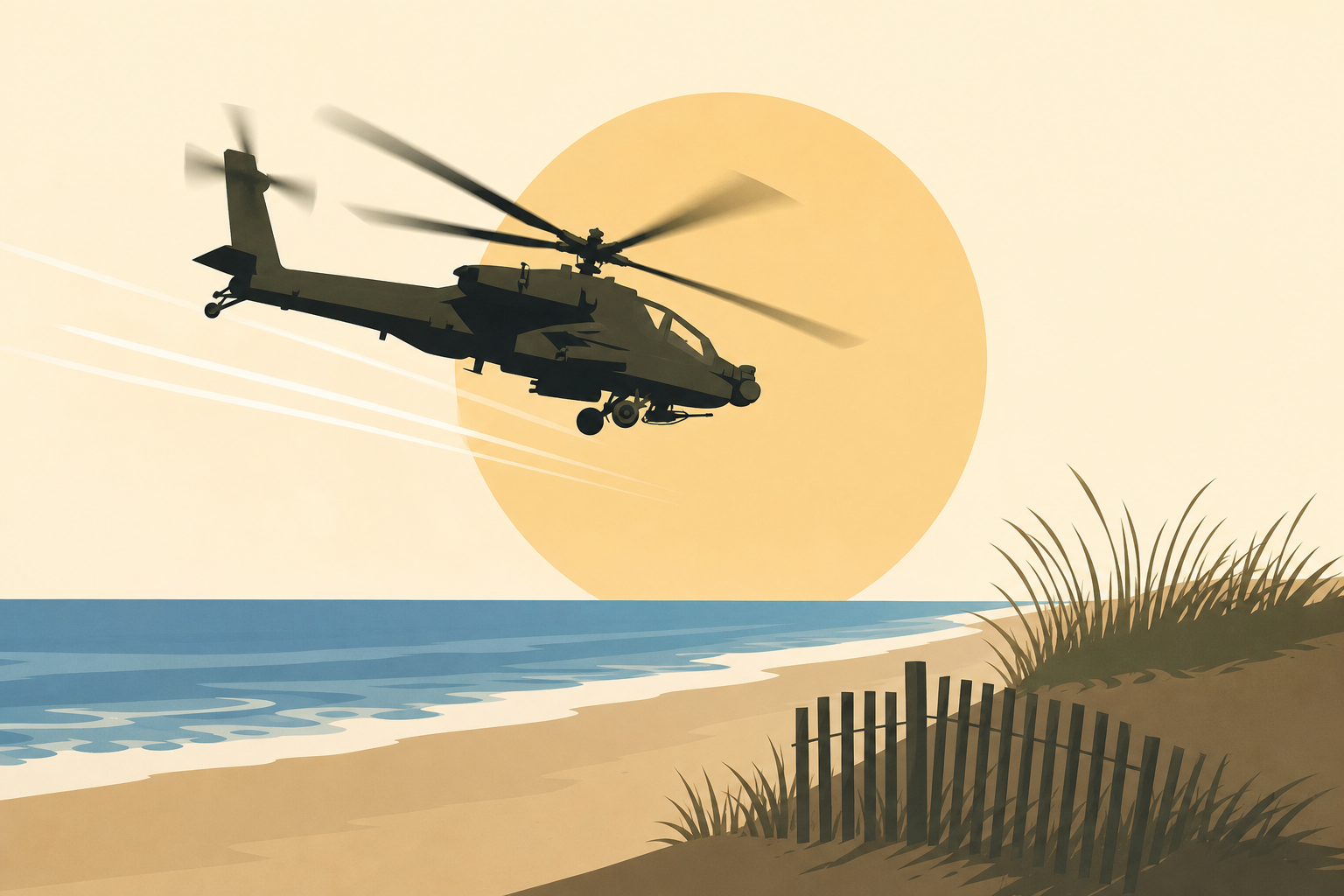 Apache pilots' suspensions lifted after low flyby over South Carolina beach, Pentagon says