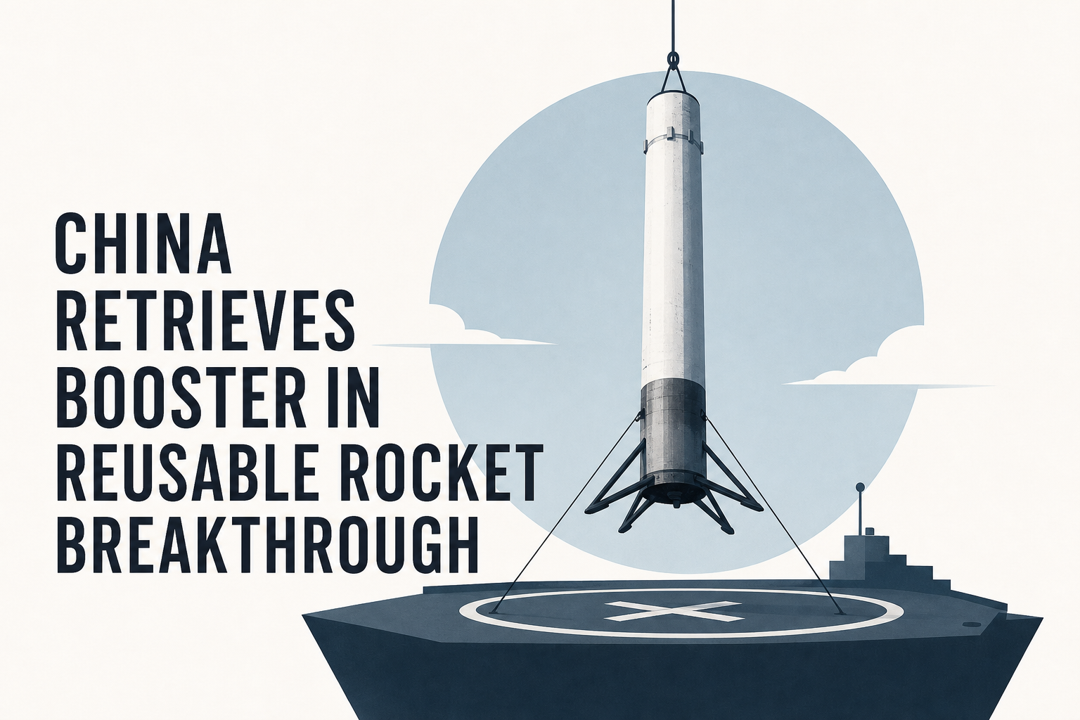 China retrieves booster in reusable rocket breakthrough