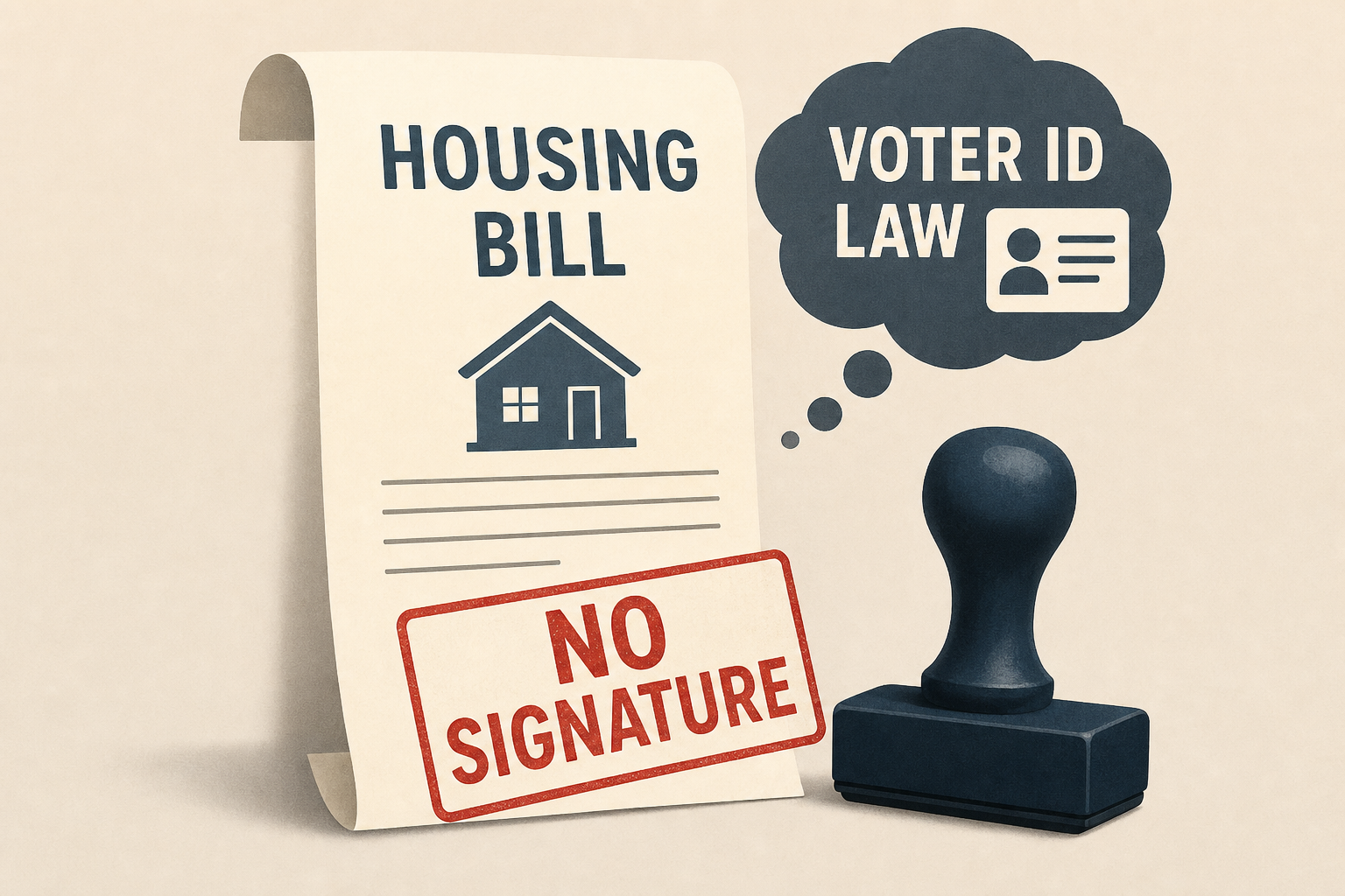 Trump will let housing bill become law without his signature in protest over GOP voter ID law