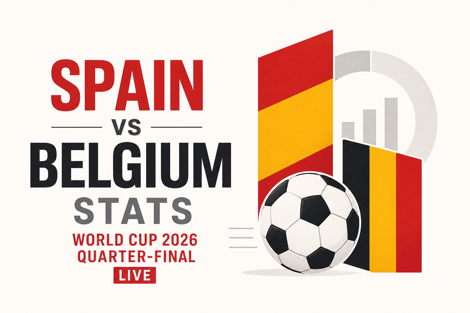 Spain vs Belgium Stats: World Cup 2026 Quarter-Final - Live
