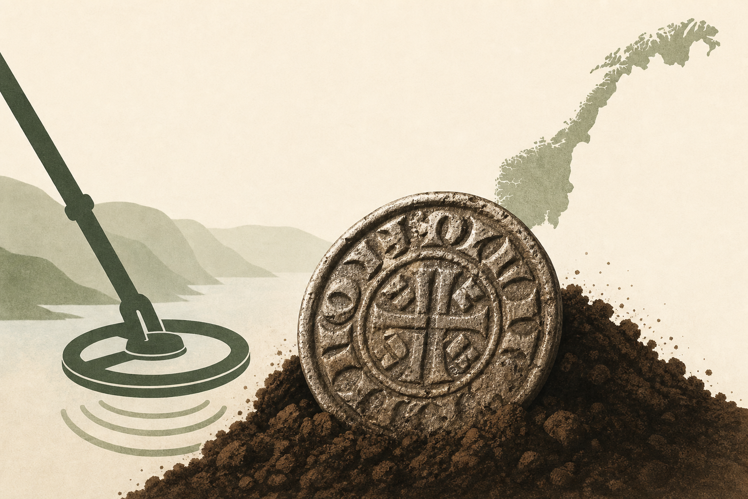 Dirty 'button' unearthed by metal detectorist turns out to be a rare 900-year-old coin from Norway's last V...