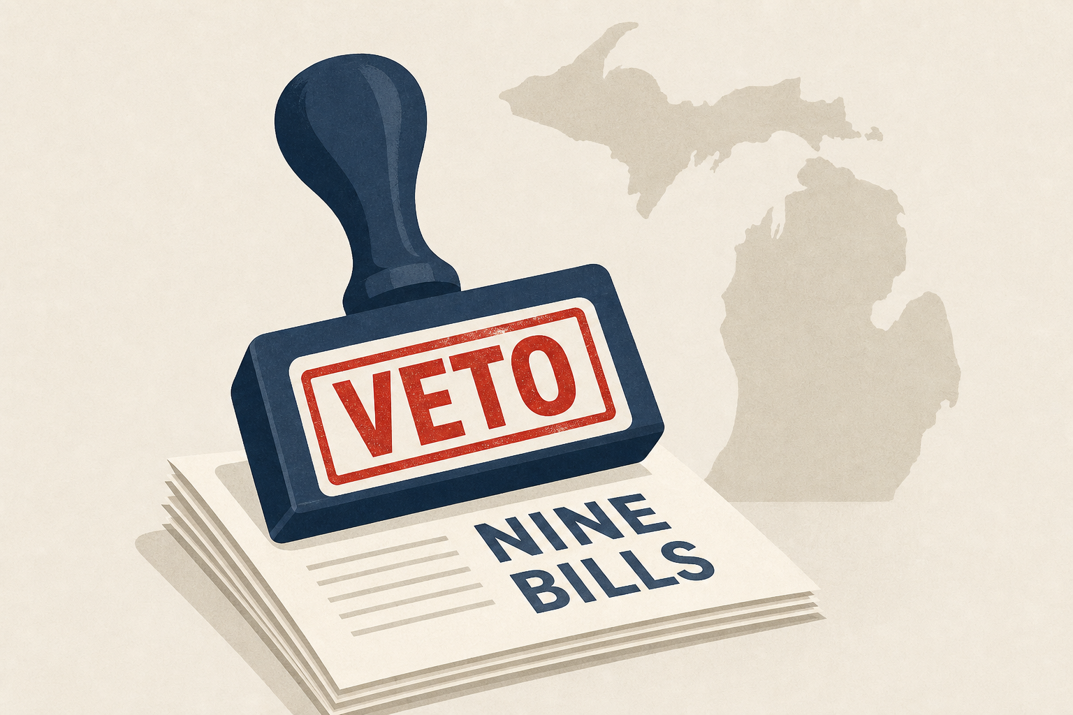 Whitmer vetoes Democrats' long-litigated nine bills after high court order