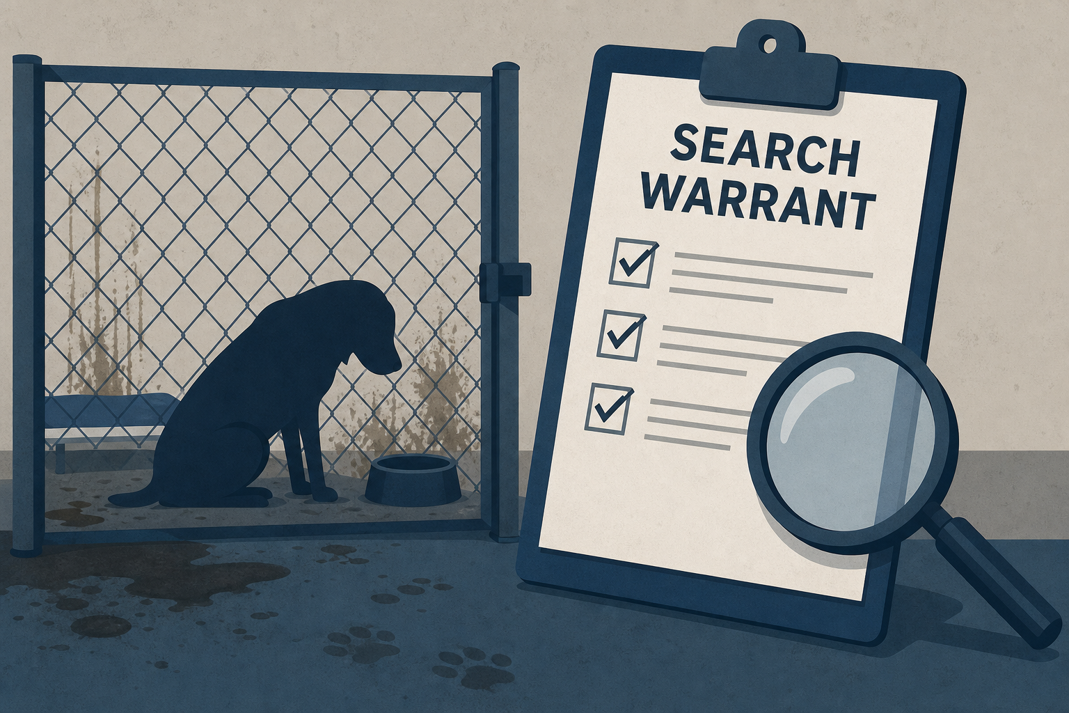 Search warrant details conditions found at Roanoke dog boarding & daycare facility