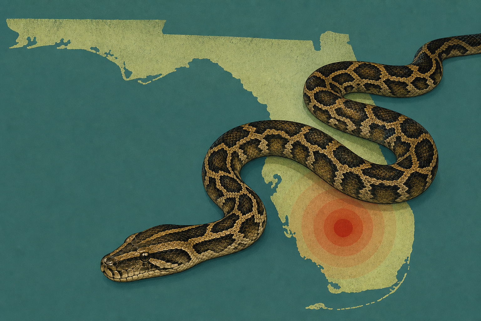 Invasive Burmese pythons have established a new hot spot in Florida, wildlife experts say