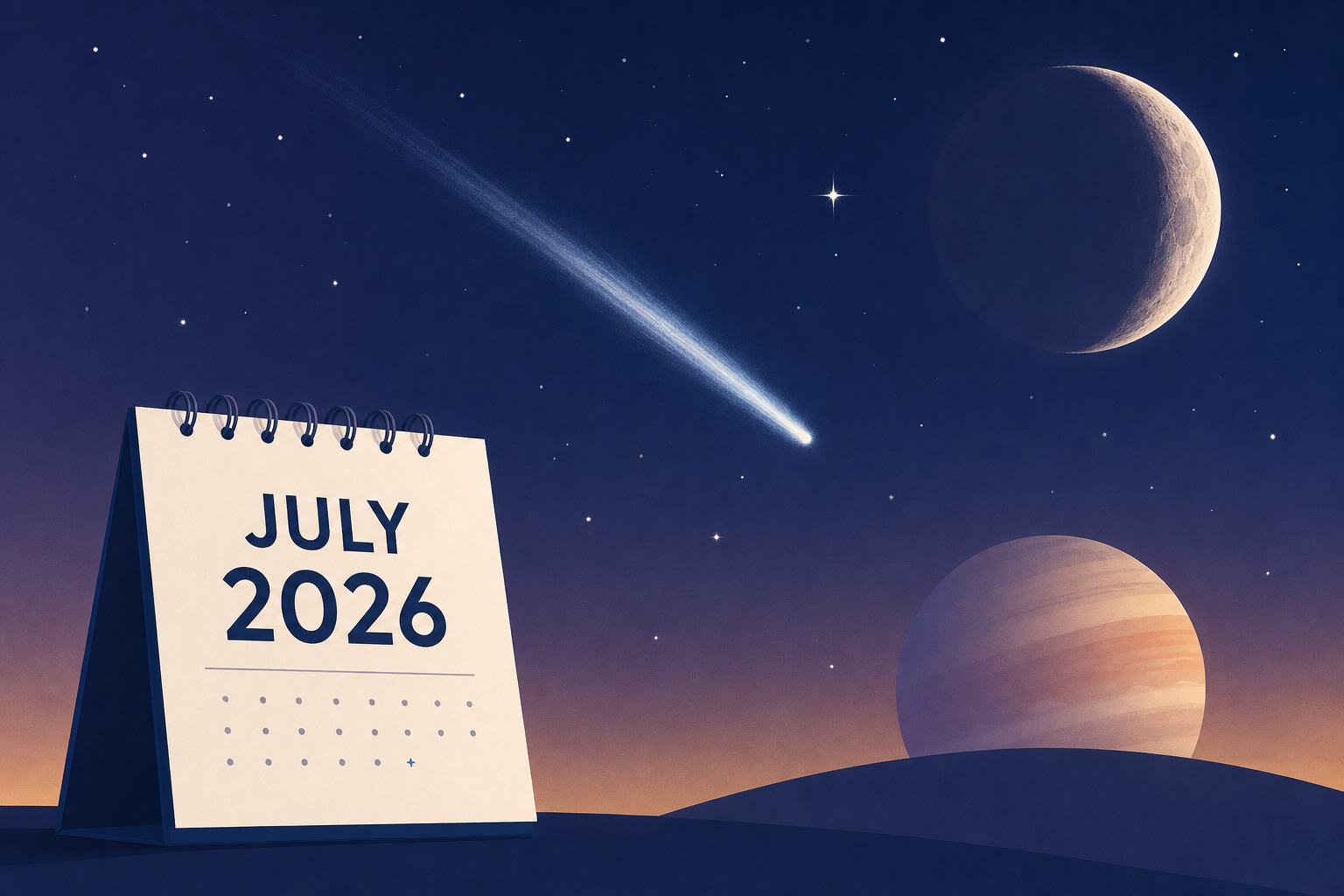 Astronomical events for July 2026