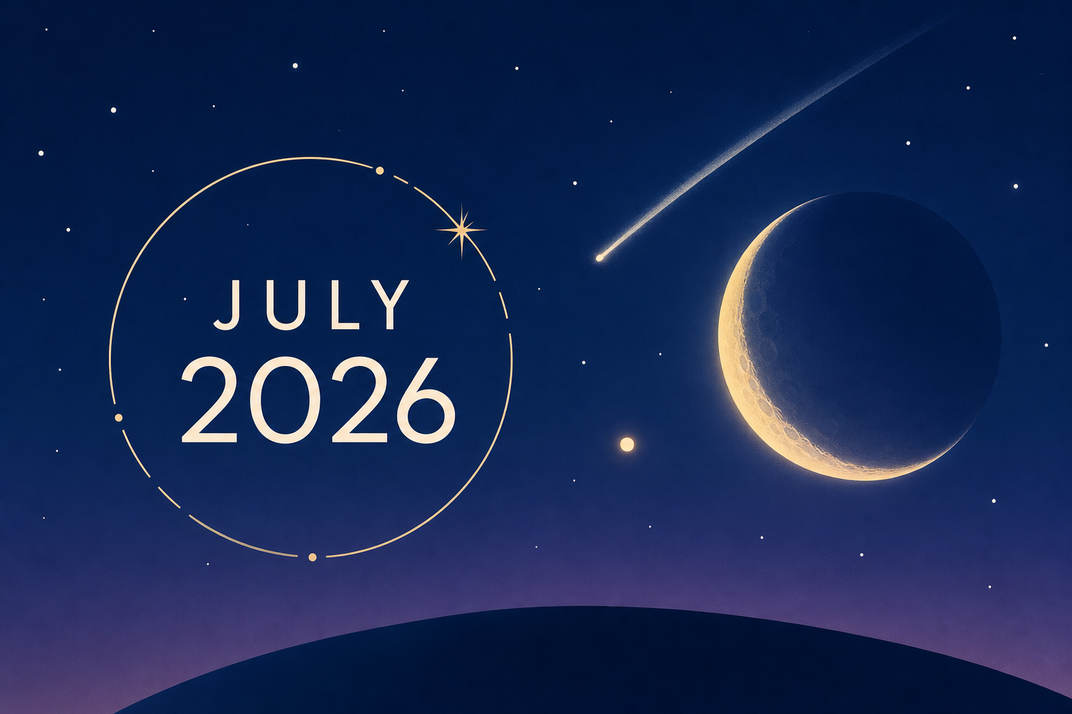 Astronomical events for July 2026