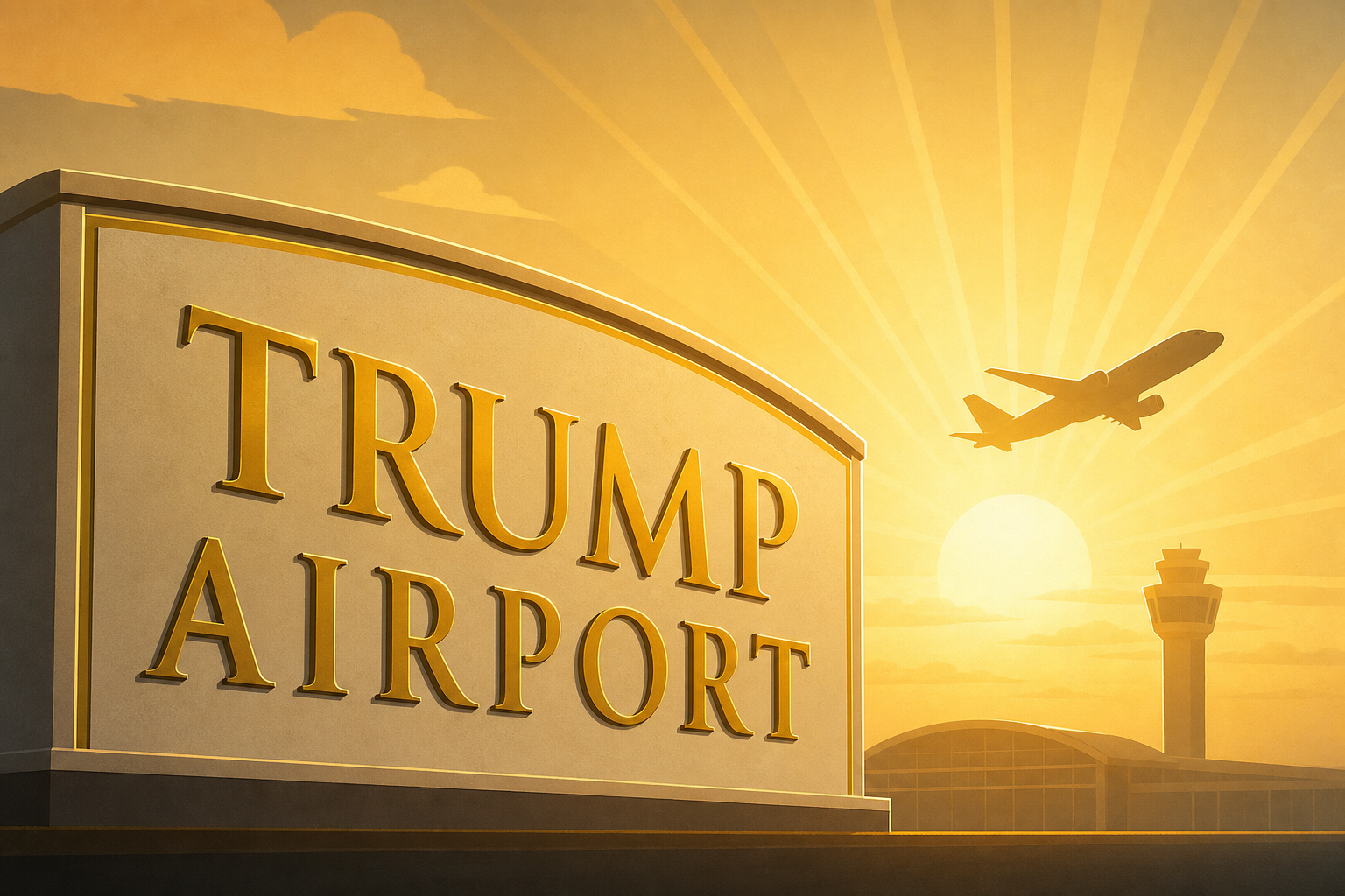 'Wow!' Trump Wakes Up Basking In Glow of New Trump Airport