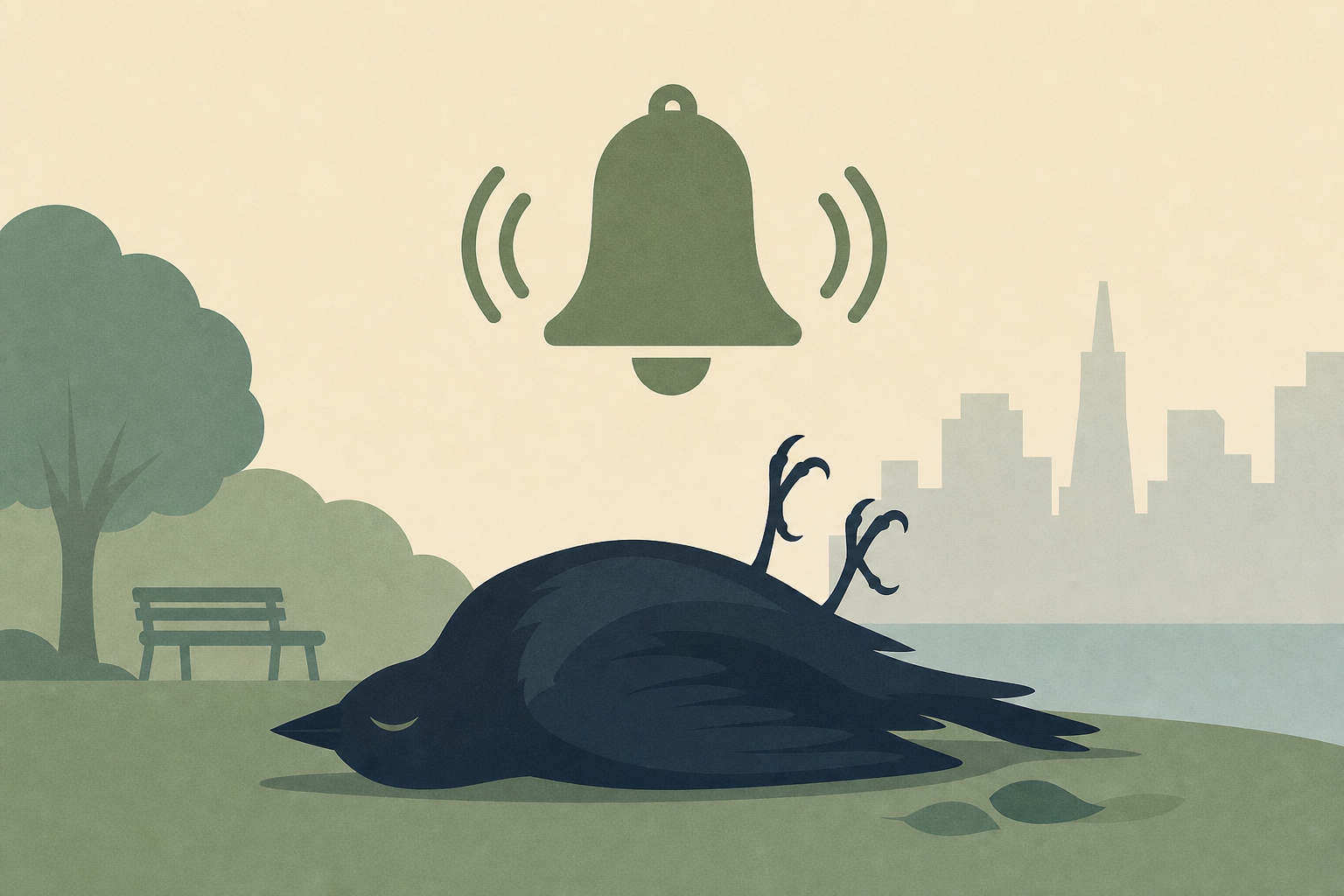 Dead bird in Bay Area park sounds 'wake