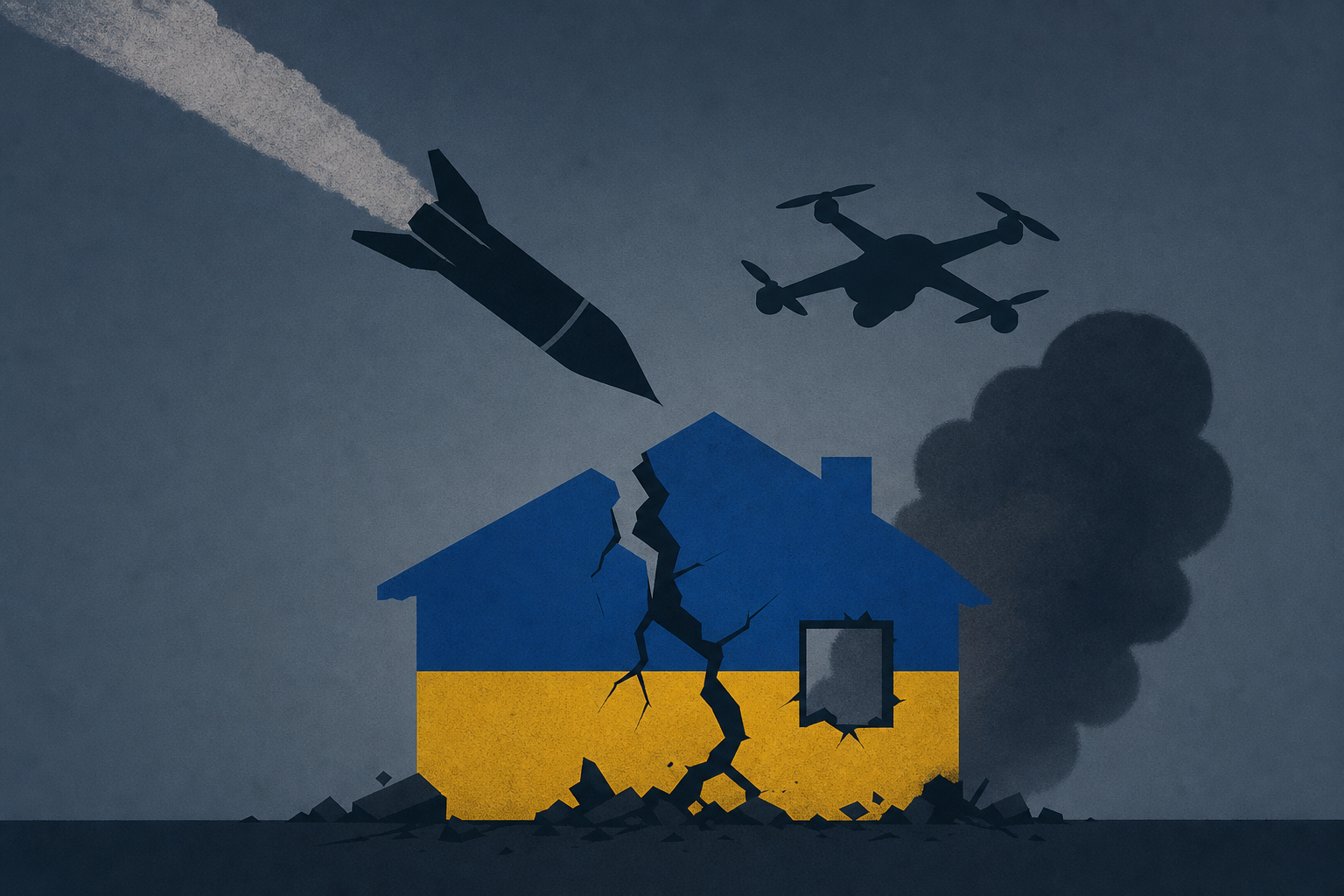 Two dead, 19 wounded as Russia strikes Ukraine with missiles, drones