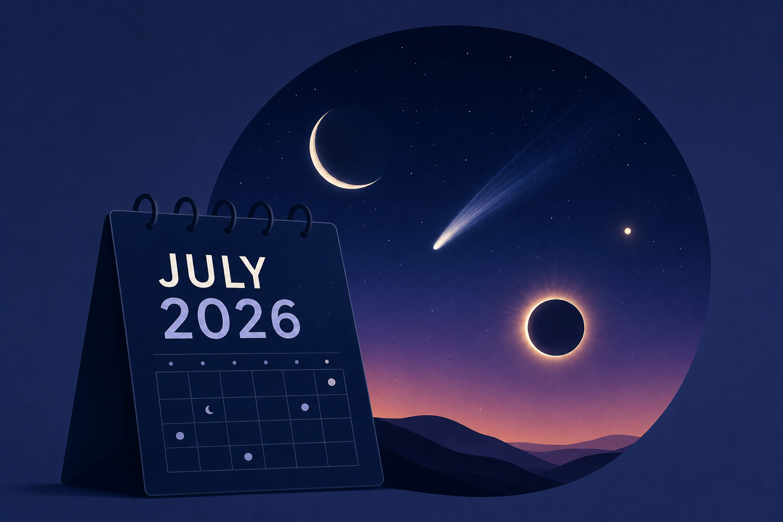 Astronomical events for July 2026