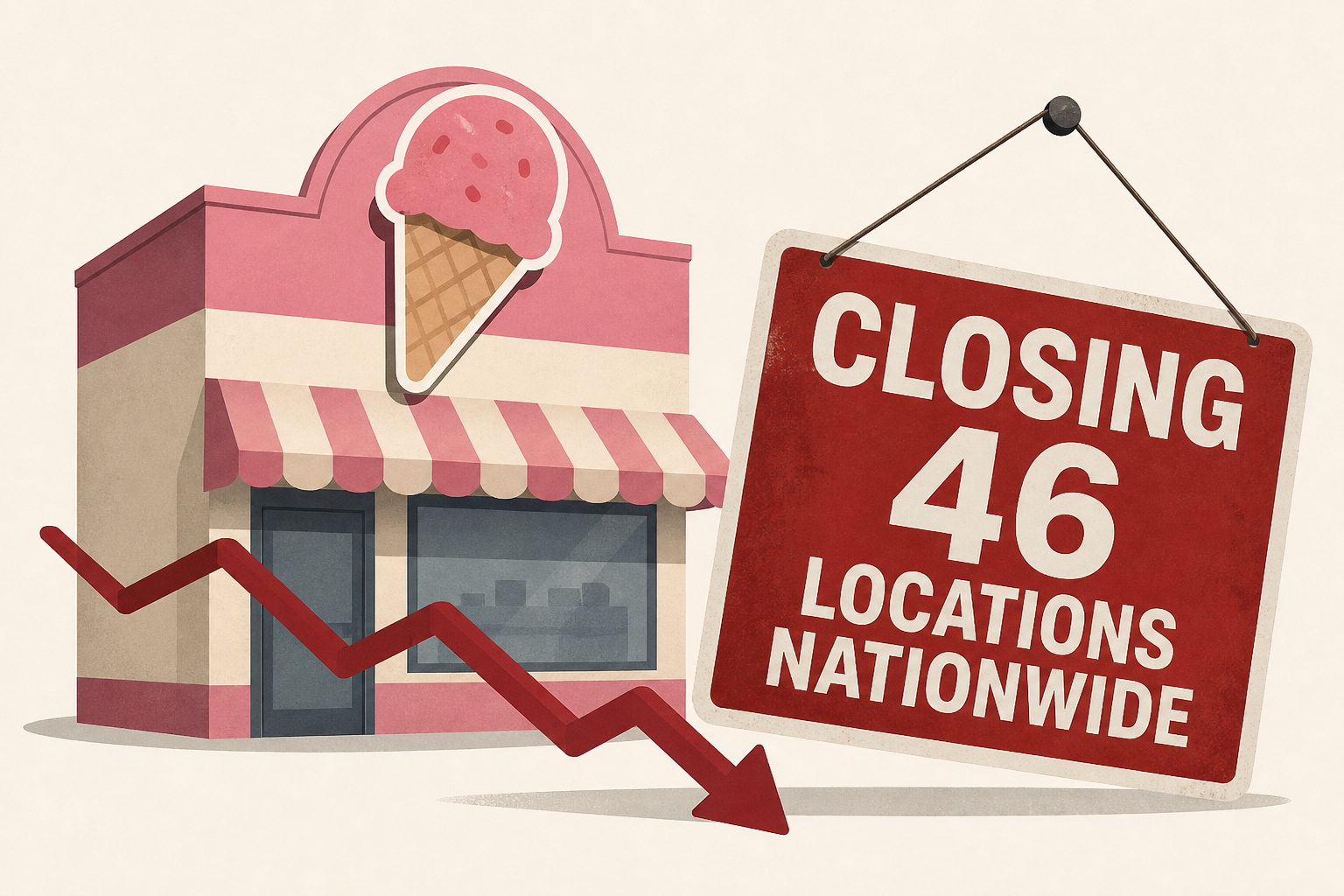 Beloved ice cream franchise closing 46 locations nationwide