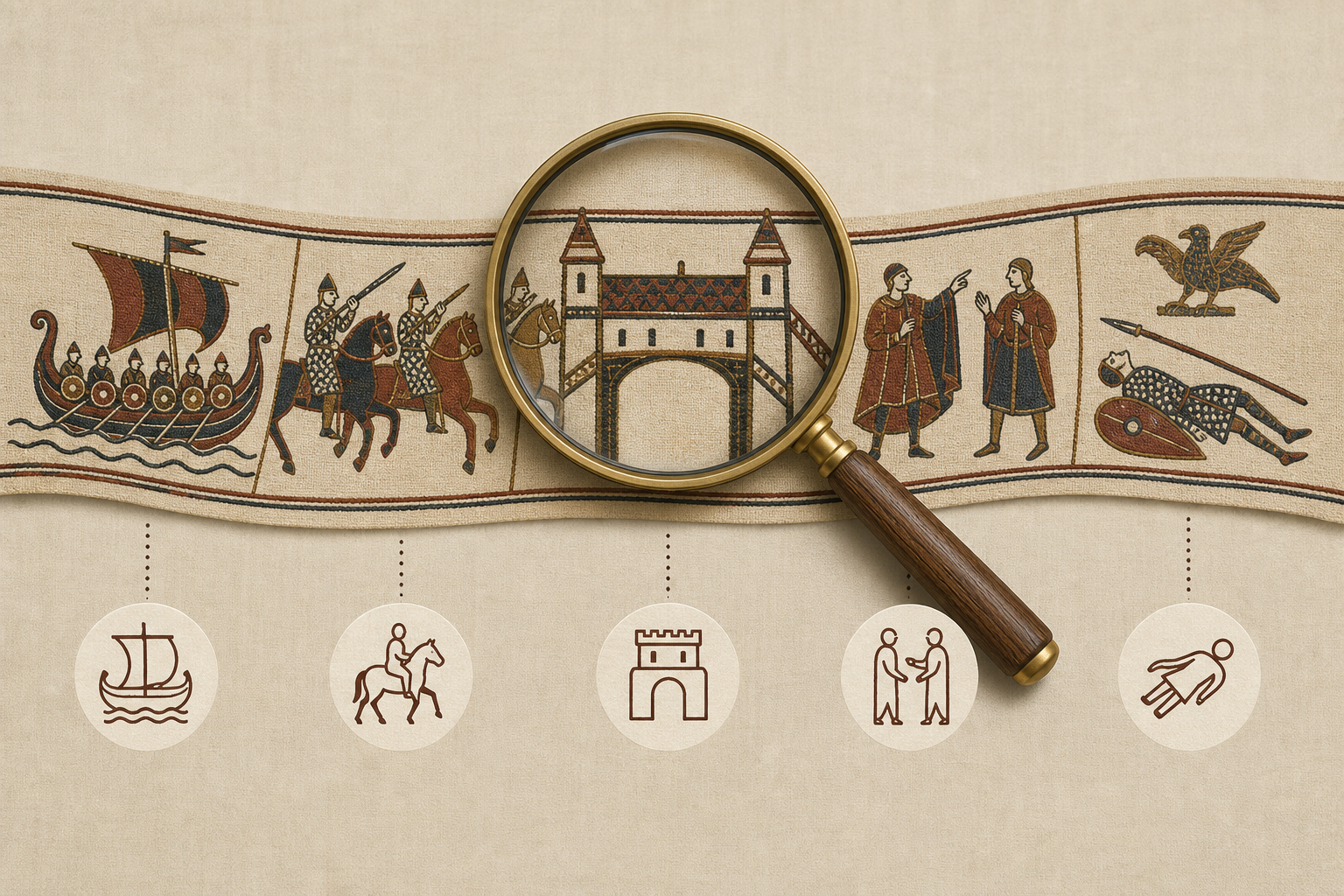 Five key images from the Bayeux Tapestry, and the story they tell