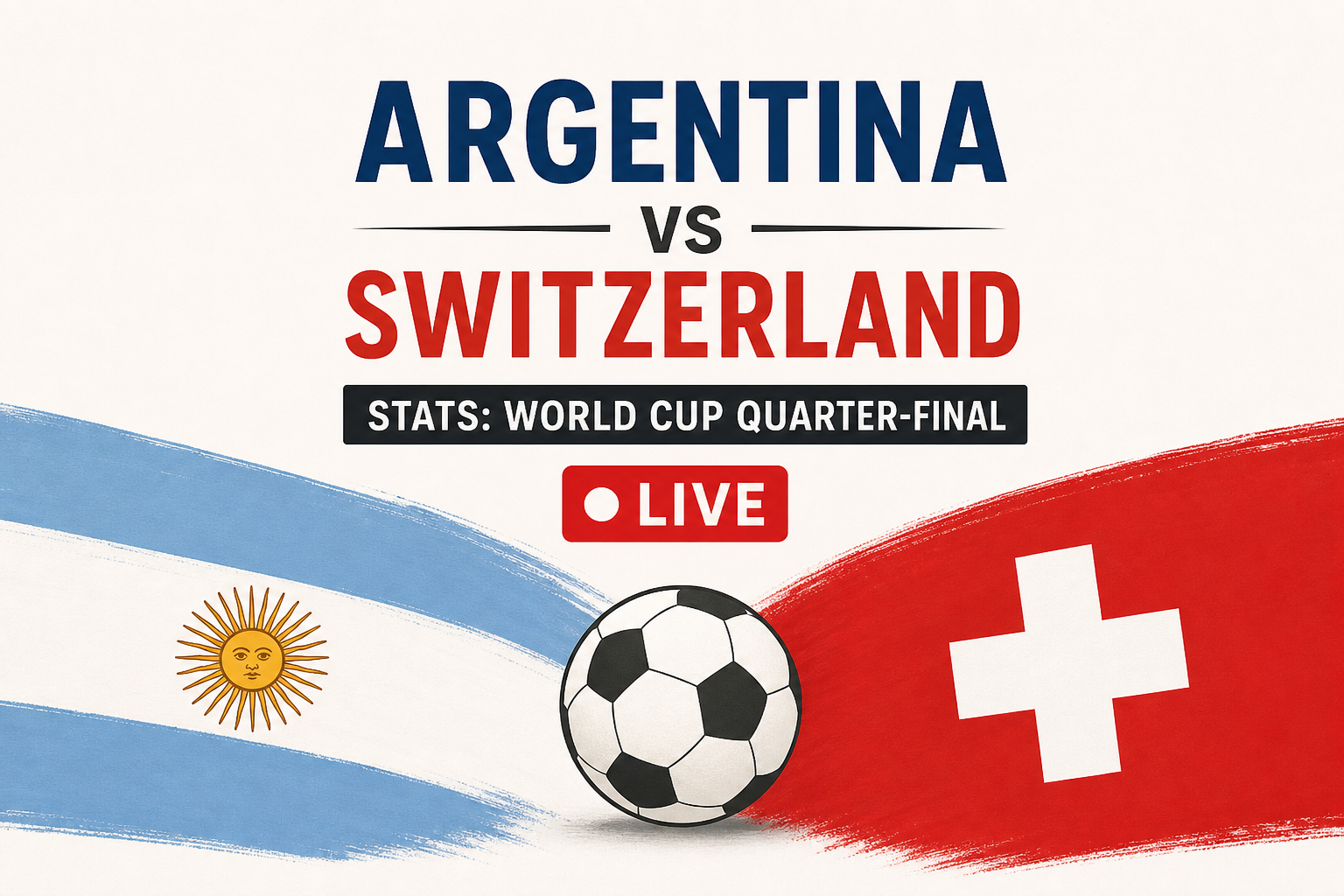 Argentina vs Switzerland Stats: World Cup Quarter-Final - LIVE