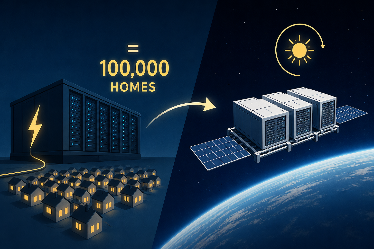 A typical AI-focused data centre consumes as much electricity as 100,000 homes; that demand has helped trigger a race to put computing clusters into orbit, where companies argue that near-continuous s