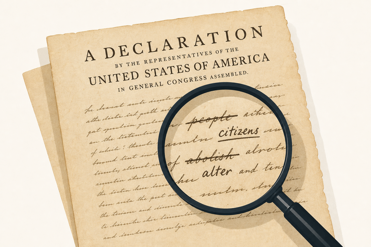 New Library of Congress exhibit features rare draft of Declaration of Independence: "You can see them changing words throughout"