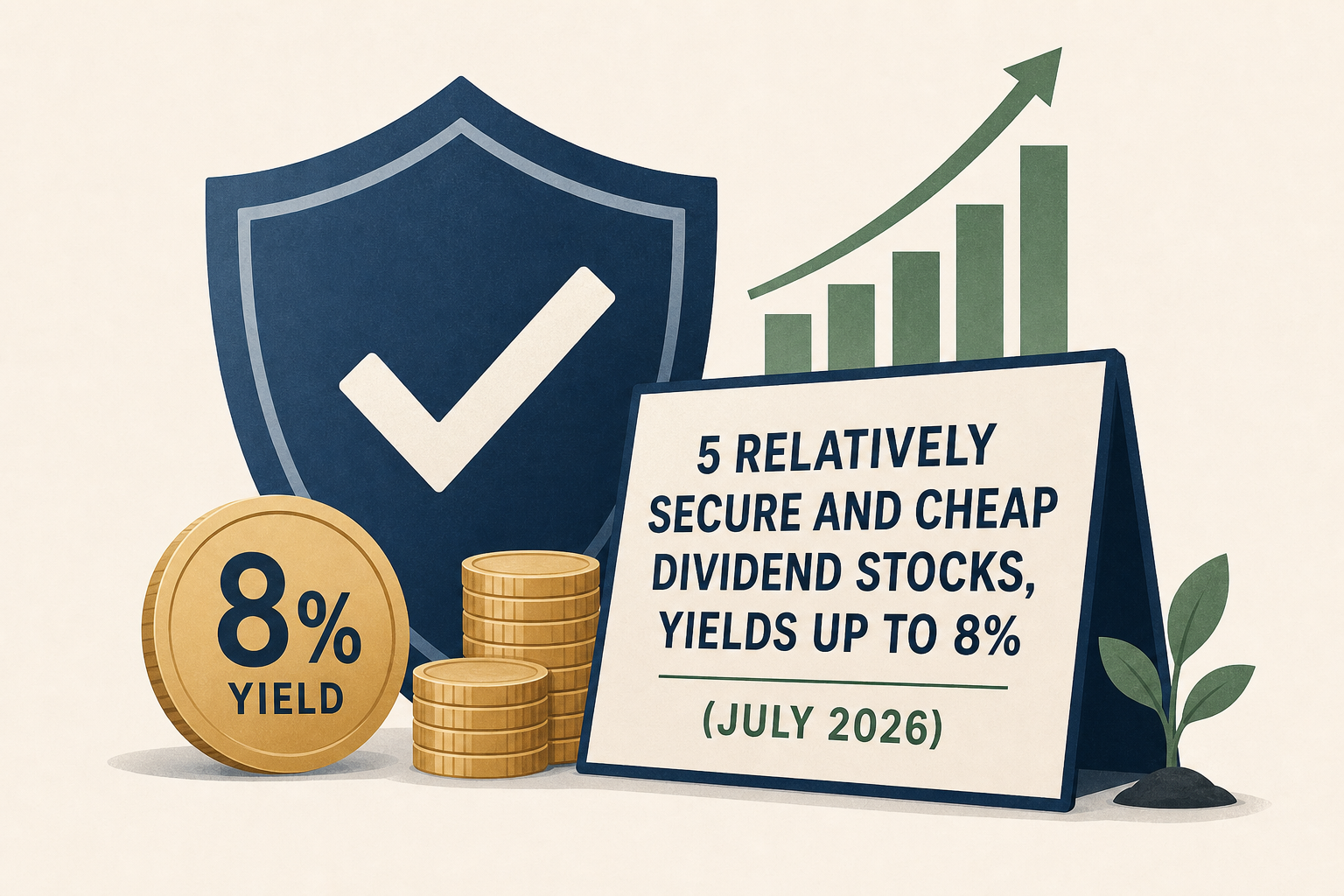 5 Relatively Secure And Cheap Dividend Stocks, Yields Up To 8% (July 2026)