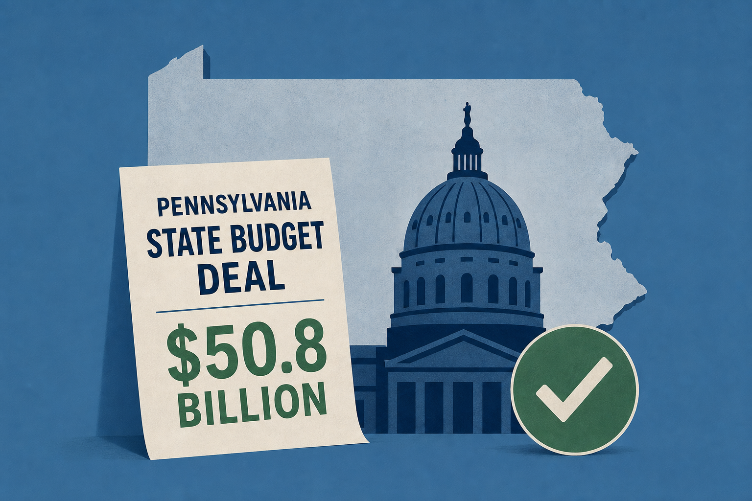 Top Pennsylvania leaders have reached a $50.8 billion state budget deal, sources say