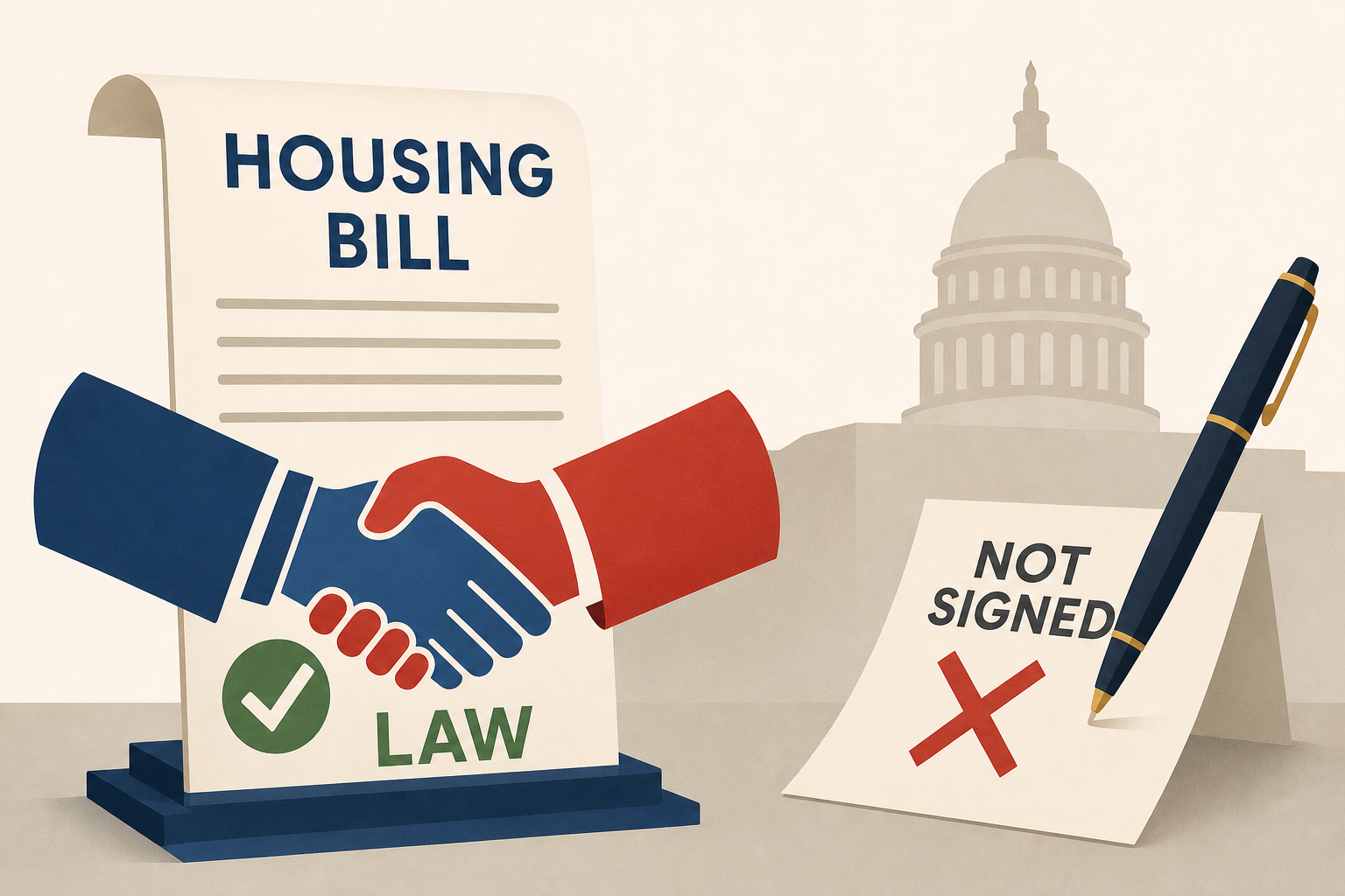 Senators celebrate bipartisan housing bill becoming law despite Trump's refusal to sign