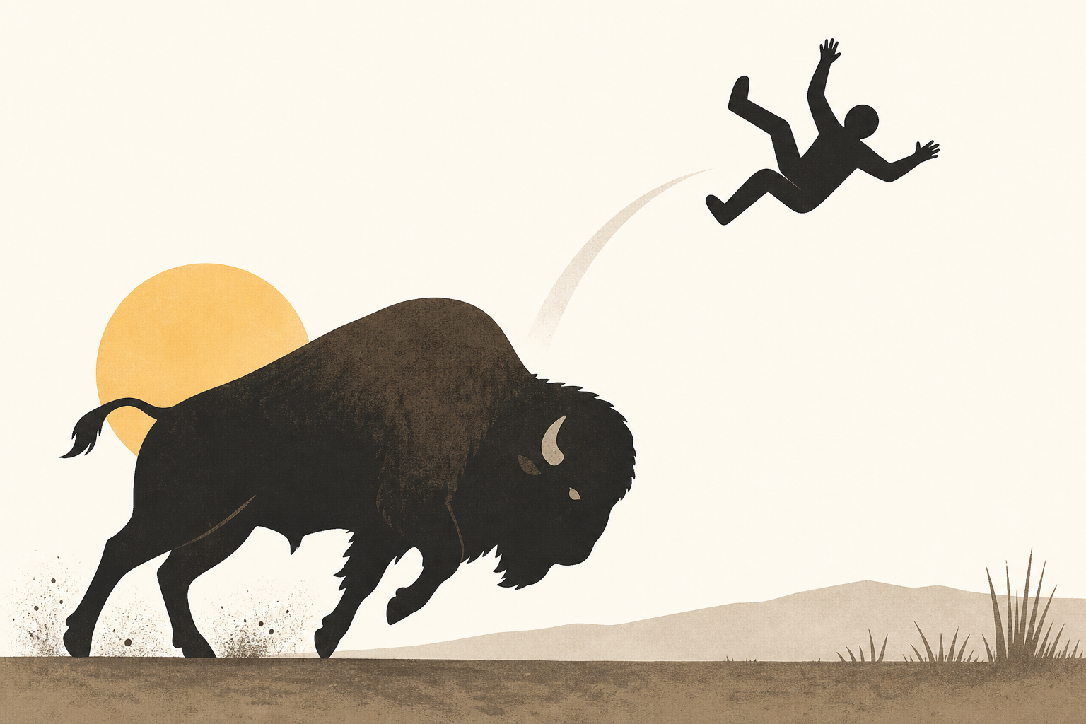 Bull bison tosses Yellowstone tourist 8ft in air, with run-in caught on video