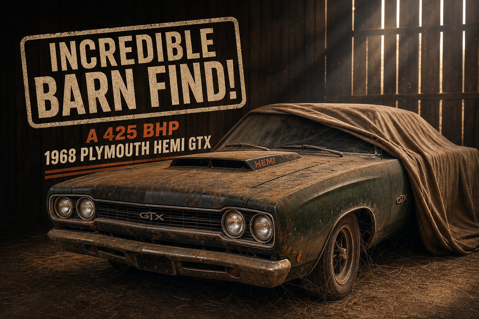 Incredible Barn Find! A 425 BHP 1968 Plymouth Hemi GTX