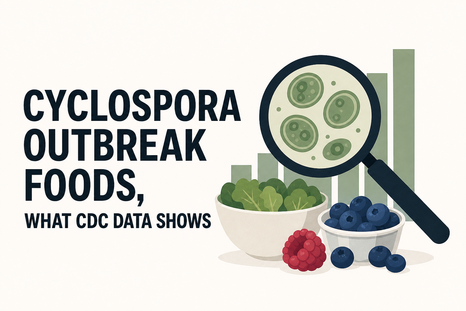 Cyclospora outbreak foods, what CDC data shows
