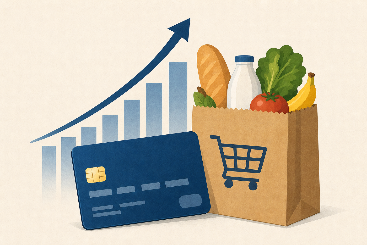 More Americans are relying on credit cards to buy groceries, new study finds