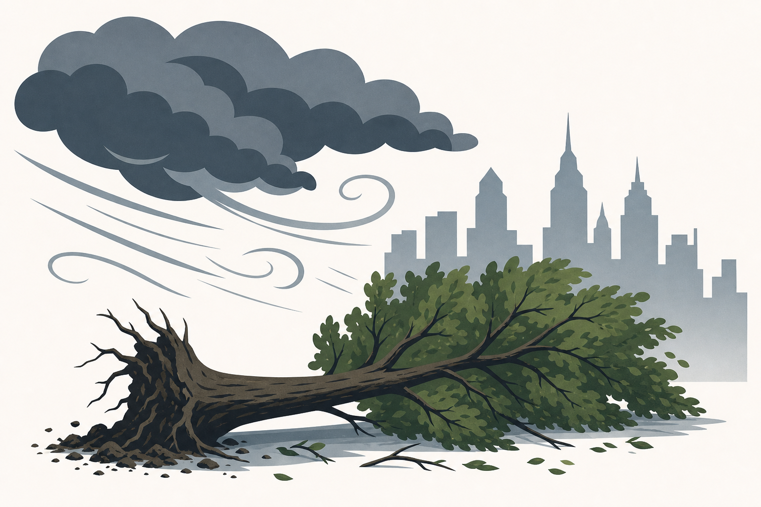 Powerful storm knocks down trees, causes damage in Philadelphia