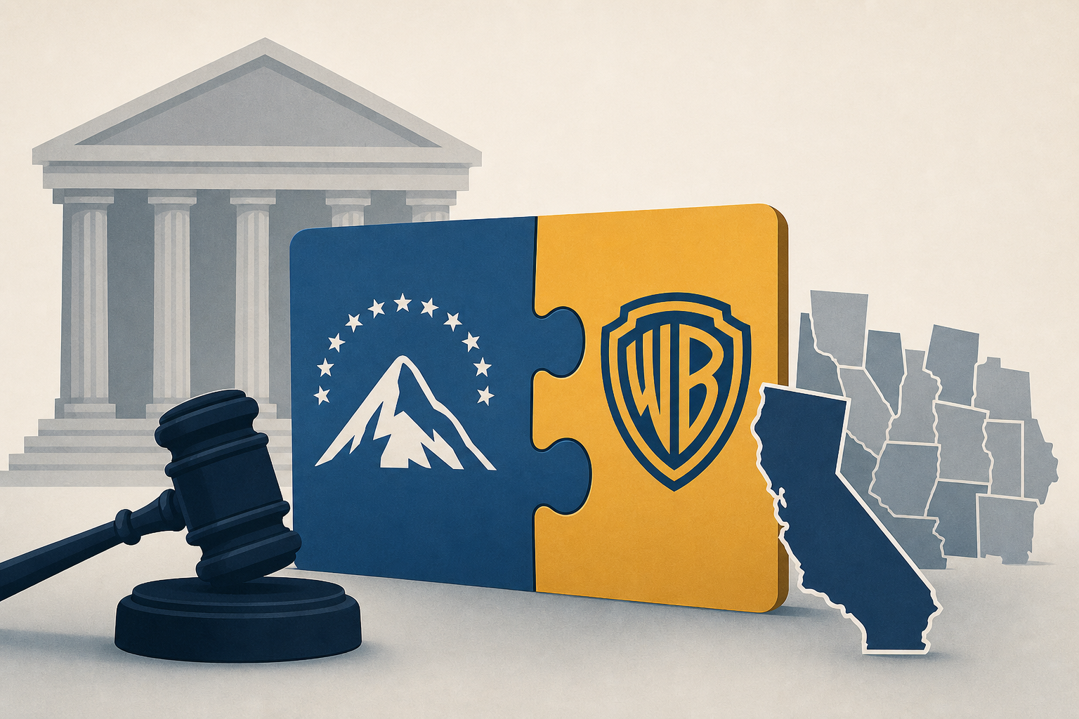 Paramount-Warner Bros. Merger Is Challenged in Court by California and 11 Other States