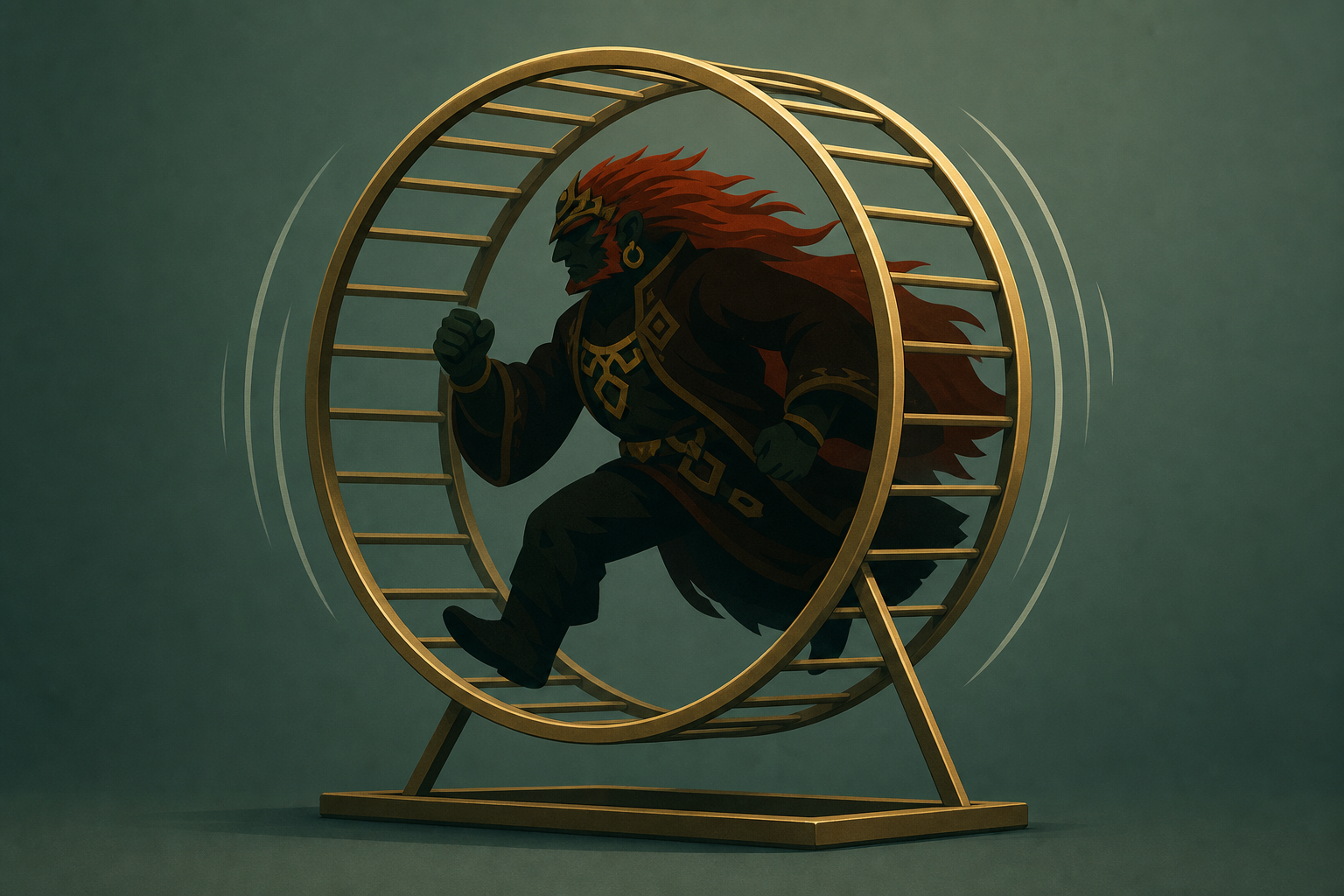 Someone Trapped Zelda: Tears Of The Kingdom's Ganondorf Inside A Hamster Wheel