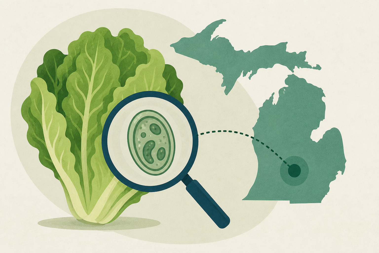 Parasitic outbreak of cyclosporiasis linked in Michigan to lettuce
