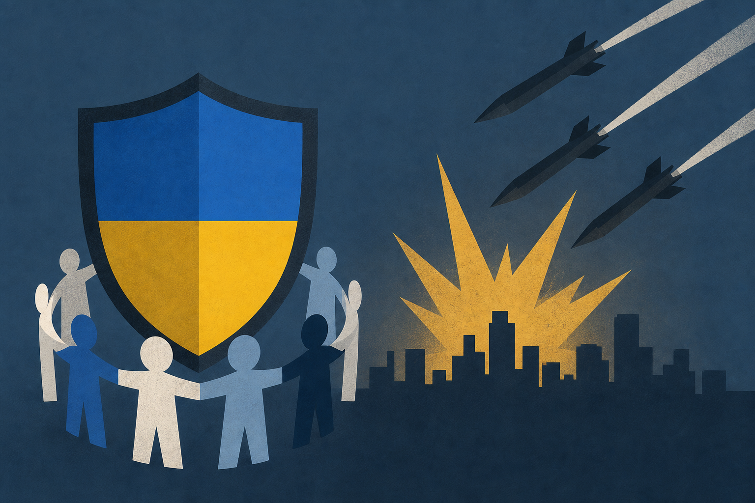 Kyiv attacked after Ukraine launches coalition to tackle Russia missiles