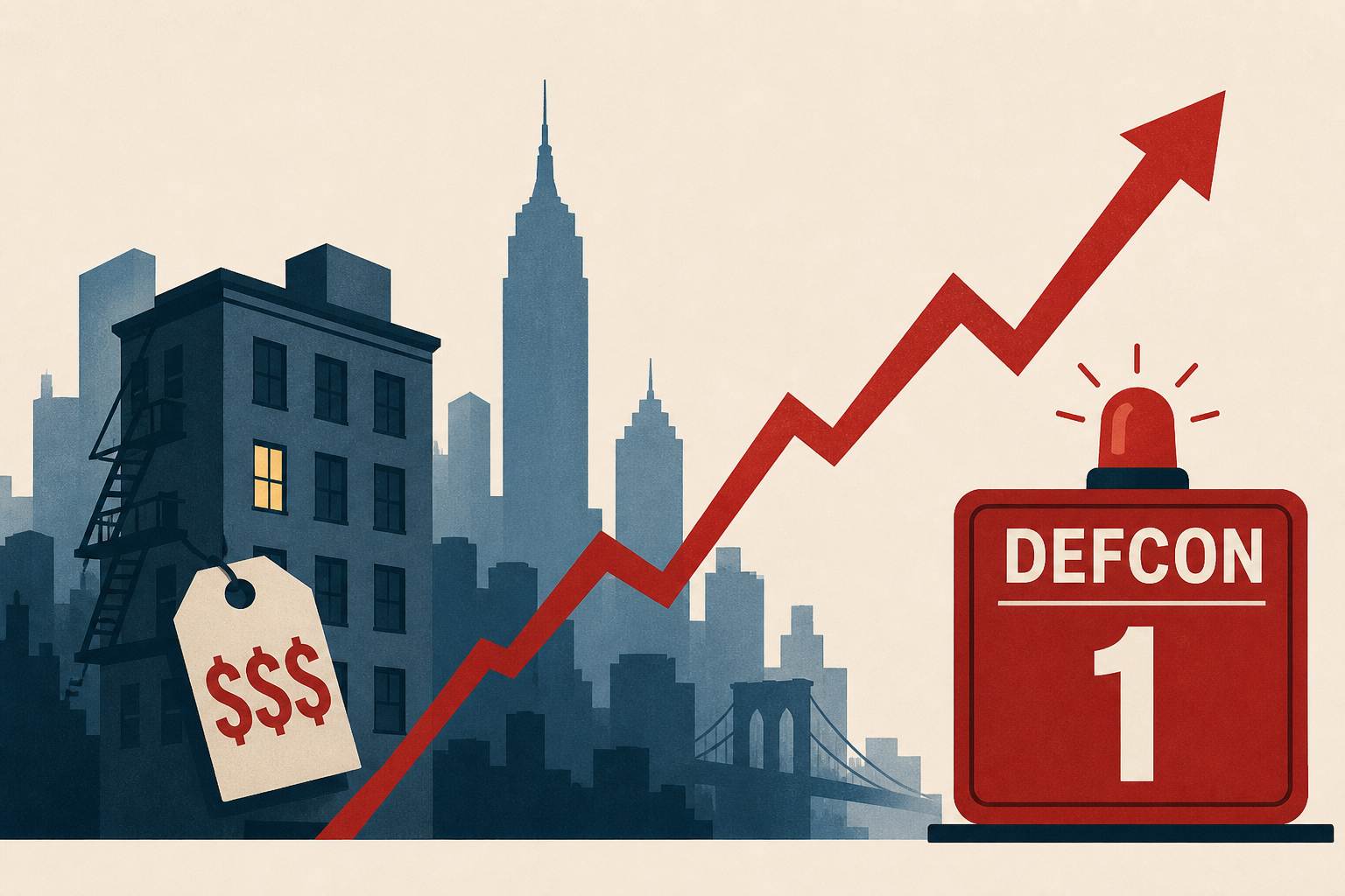 NYC housing crisis hits 'DefCon 1' as rents jump to more all-time highs
